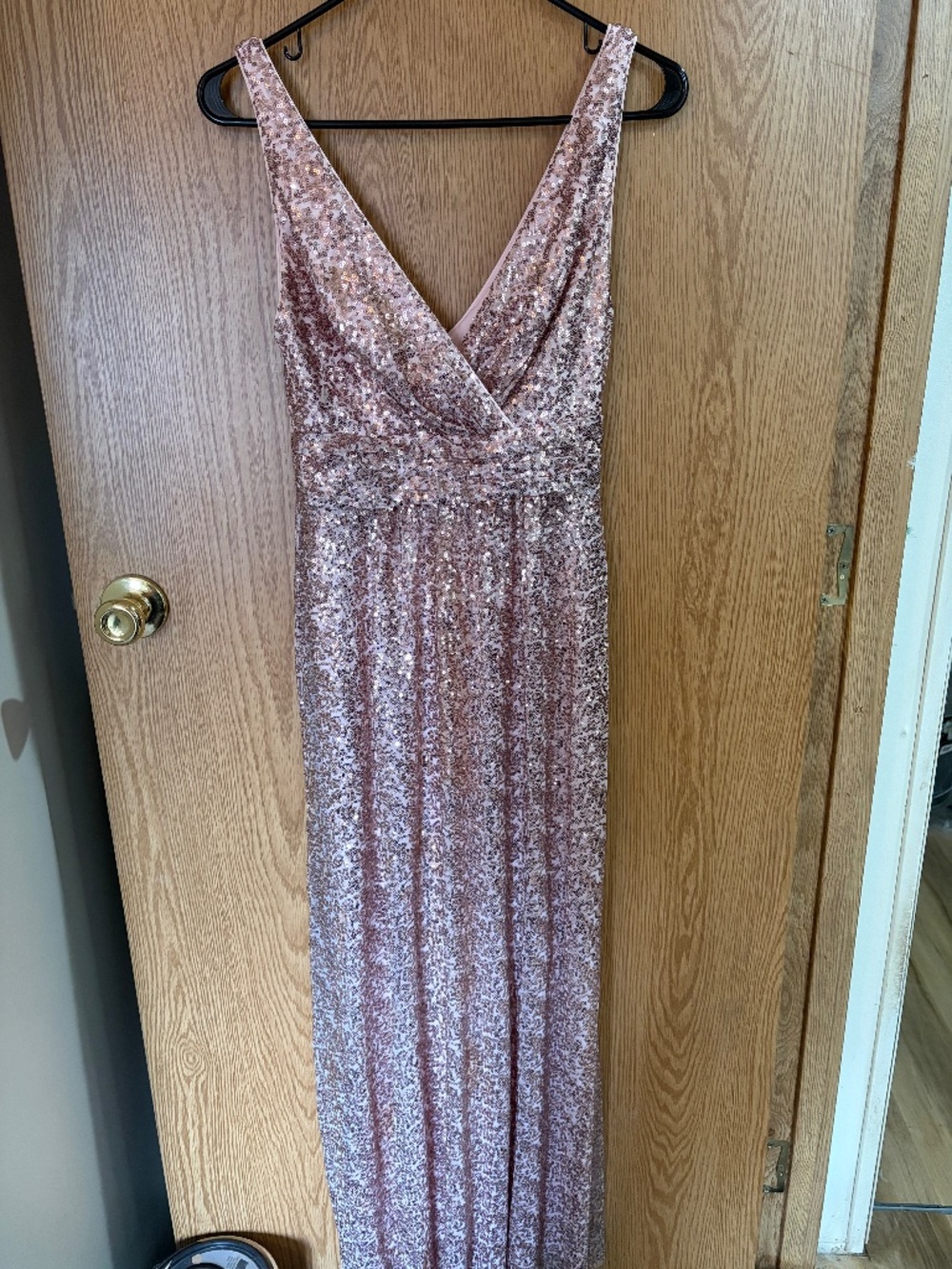 David’s Bridal Size 0 Sparkly Dress - Dusty Rose